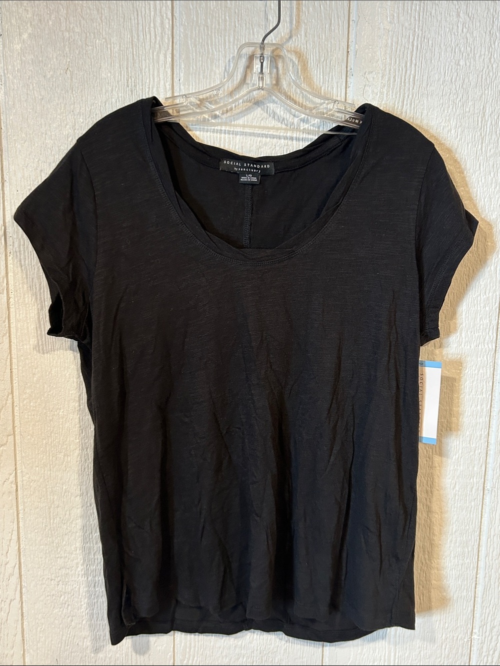 NEW Sanctuary Black Scoop Neck Short Sleeve Tee